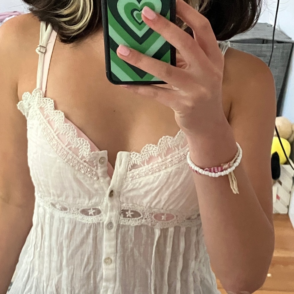 white ocean themed cami